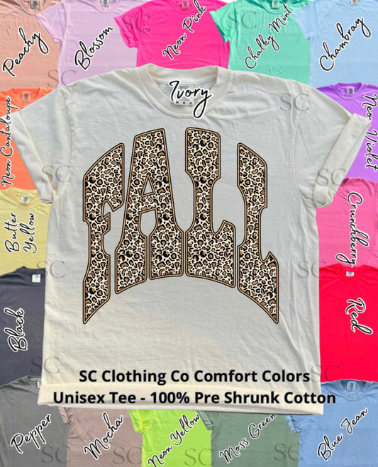 Cheetah Fall Comfort Colors Tee