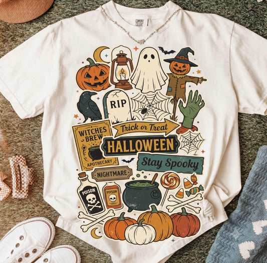 Halloween Collage  Comfort Colors Tee