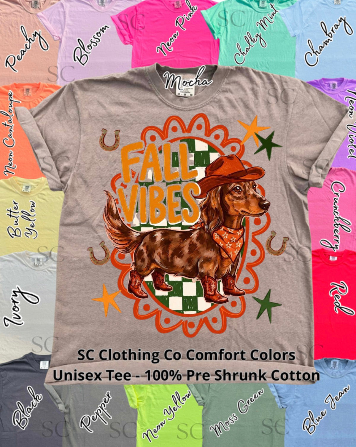 Fall Vibes Weiner Comfort Colors Tee