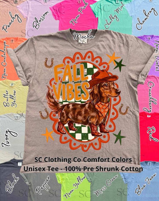 Fall Vibes Weiner Comfort Colors Tee