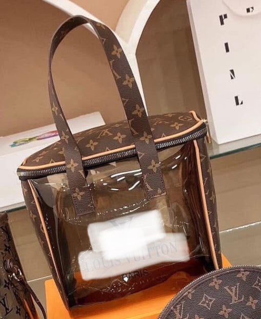 Clear zip lunch tote