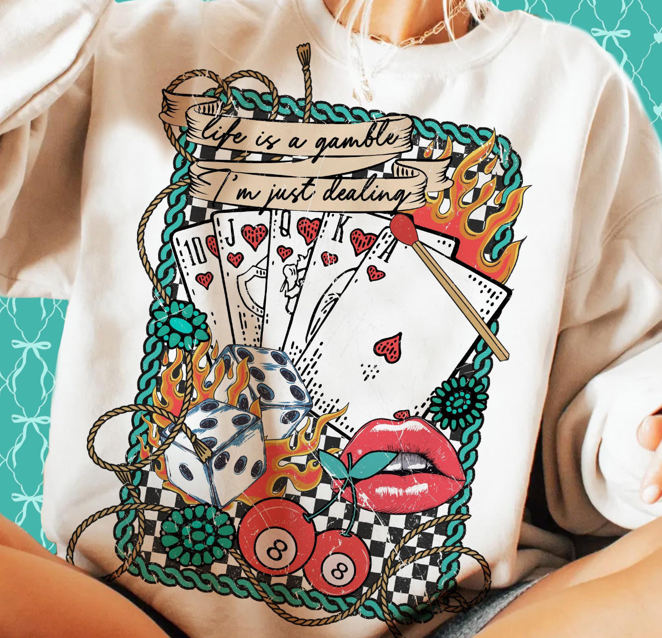 Western grunge ADULT TEE OR PULLOVER