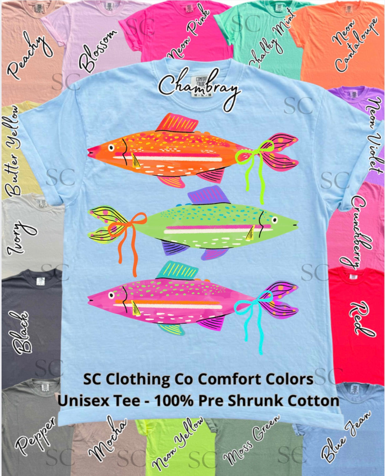 Bowtied Catch Comfort Colors Tee