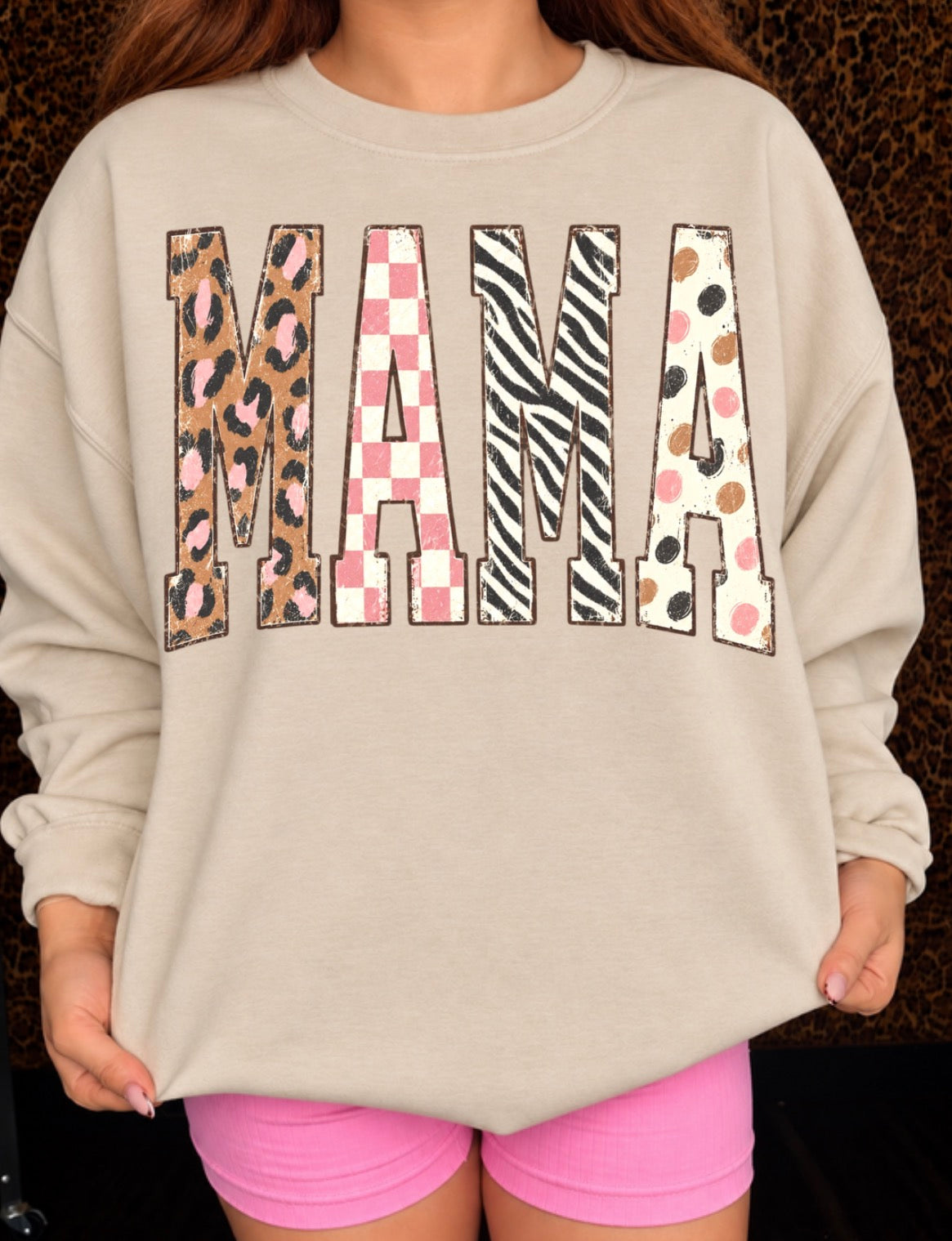 Mama Fun Pattern Polka Pullover