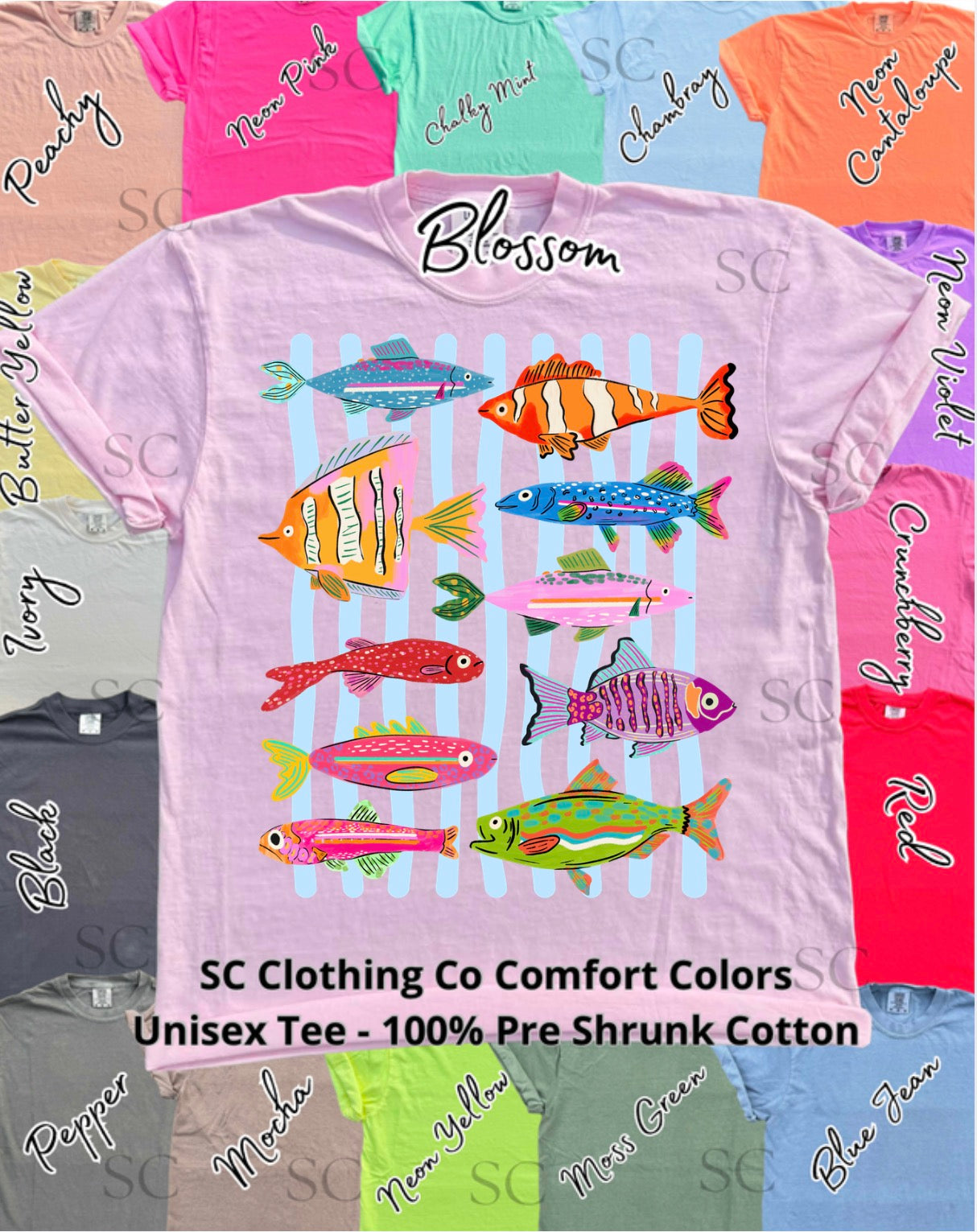 Reel Cute Catch Comfort Colors Tee