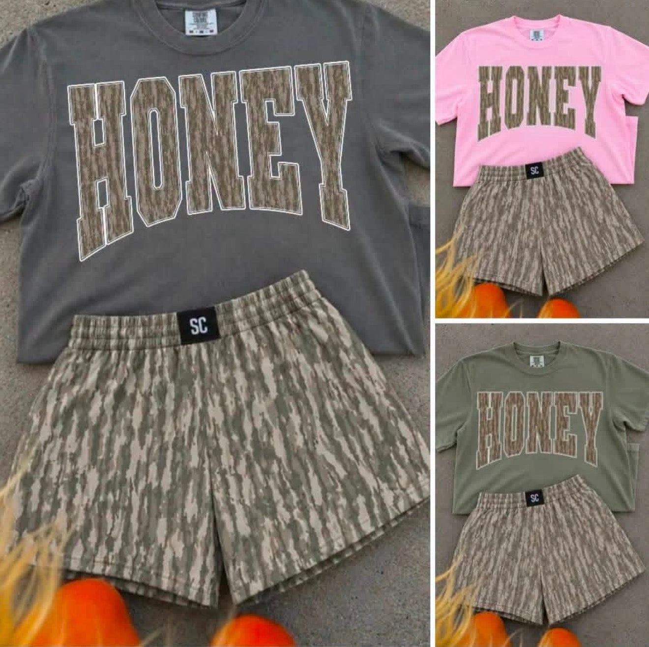 SC Exclusive River Bark Camo HONEY Comfort Colors Tee