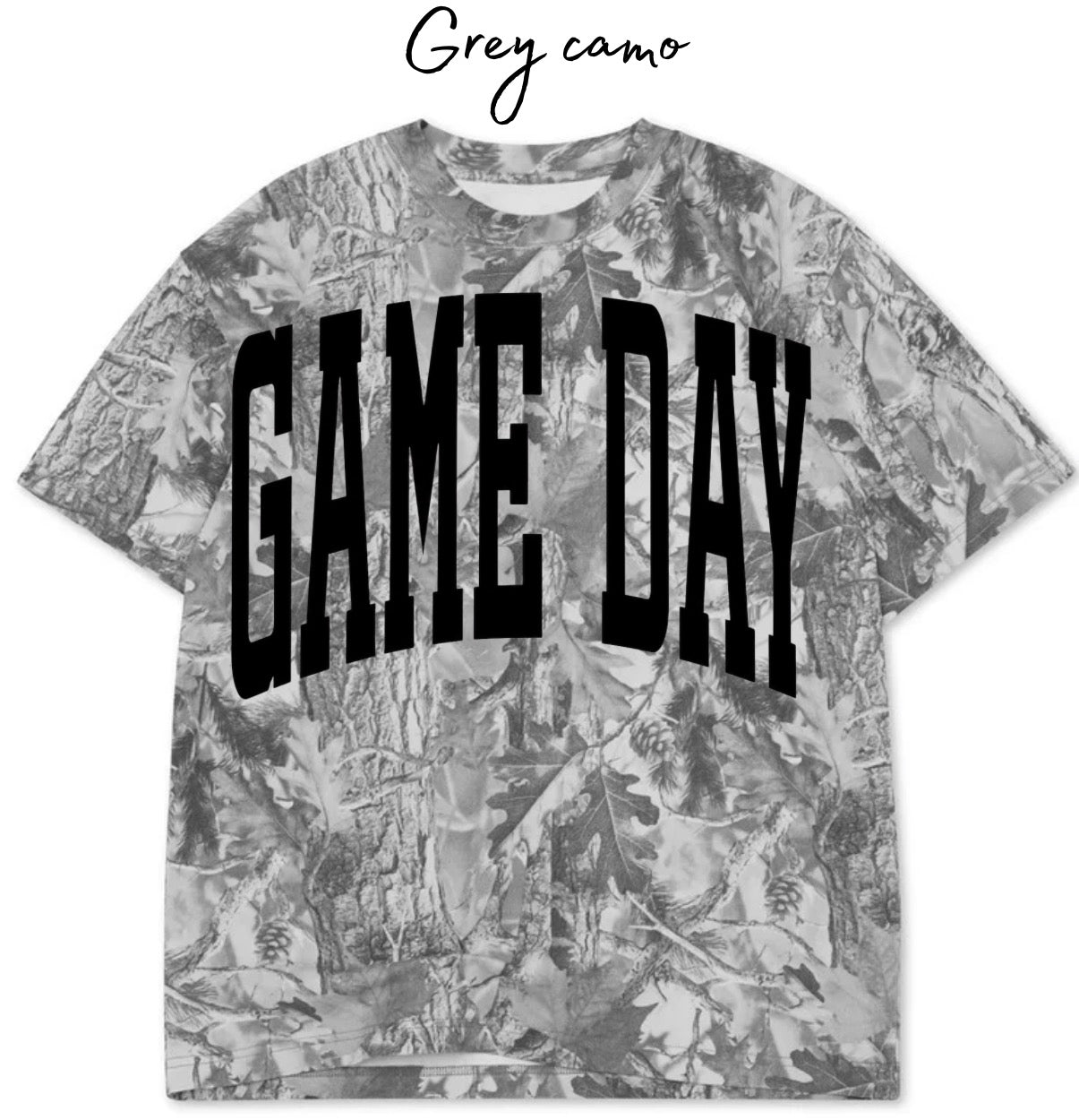 GAMEDAY - Camo Oversized tee