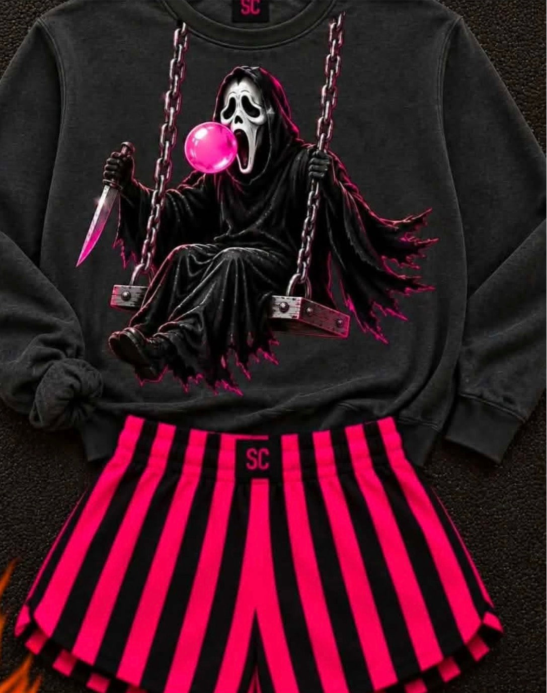 Ghost Face swinging Pullover Youth & Adult