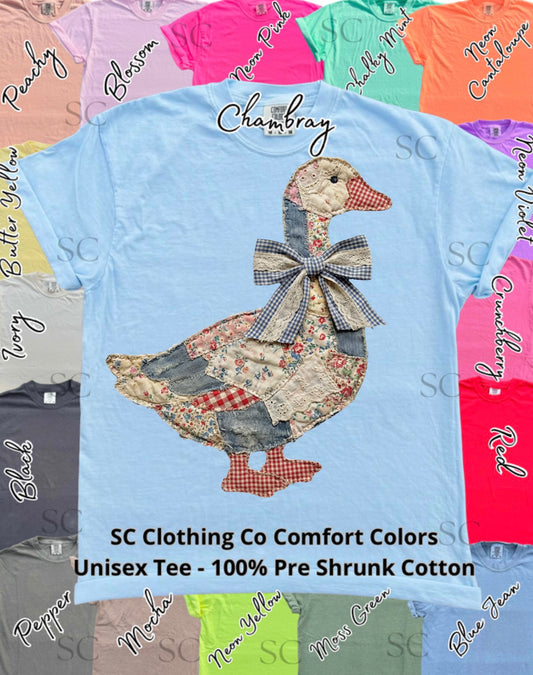 Vintage Goose Patchwork Comfort Colors Tee