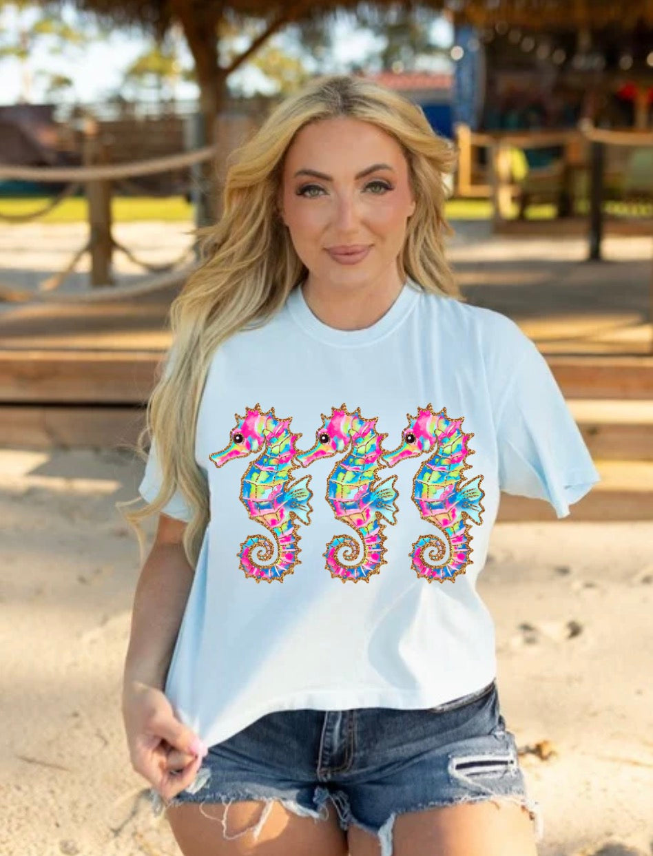 Seahorse Trio Comfort Colors Tee