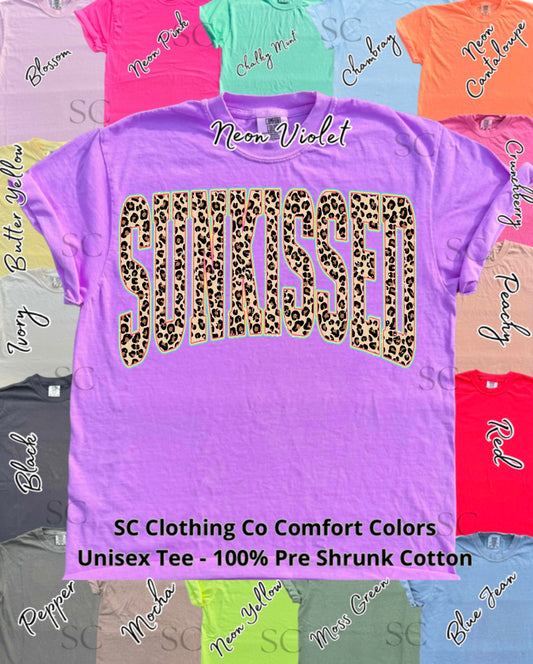 Sun-kissed Cheetah Comfort Colors Tee
