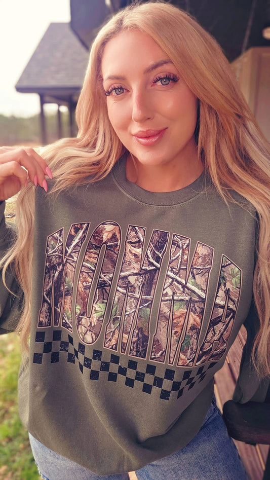 Camo Checkered *CUSTOM NAME* Pullover