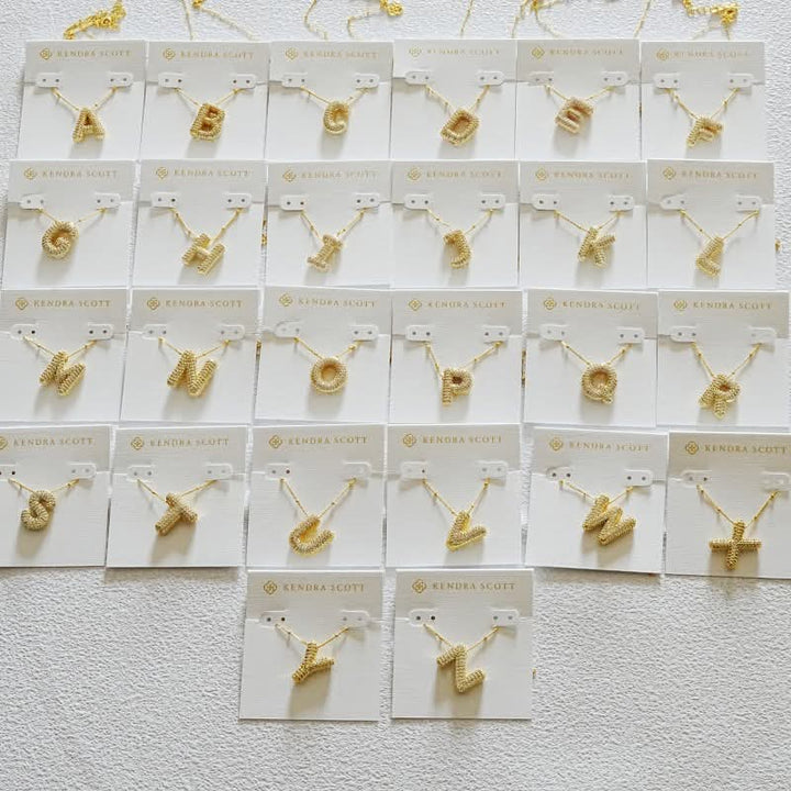 K Scott initial necklace