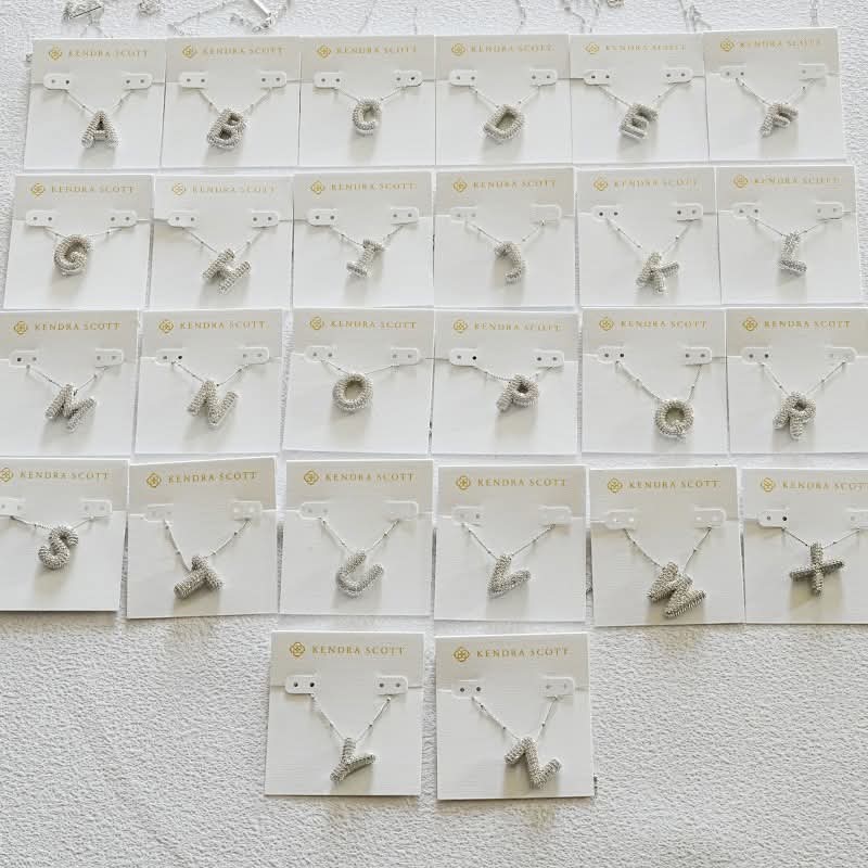 K Scott initial necklace