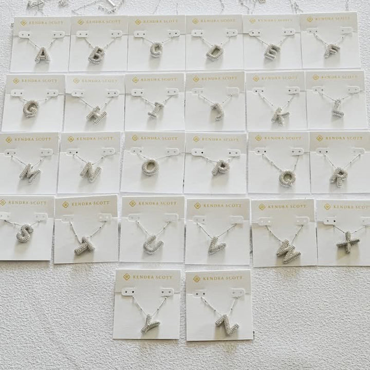 K Scott initial necklace