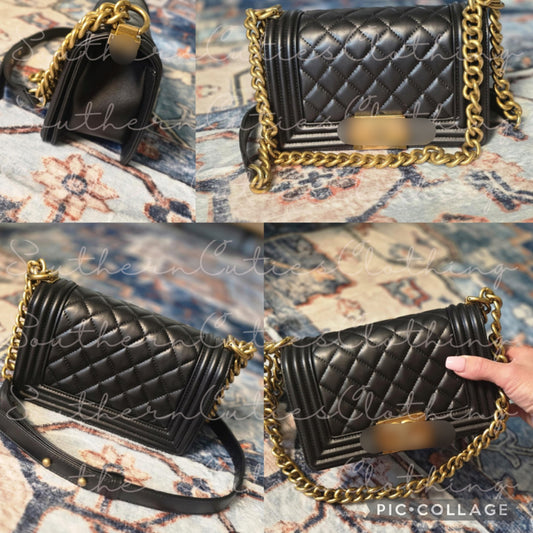 Double C gold chain crossbody