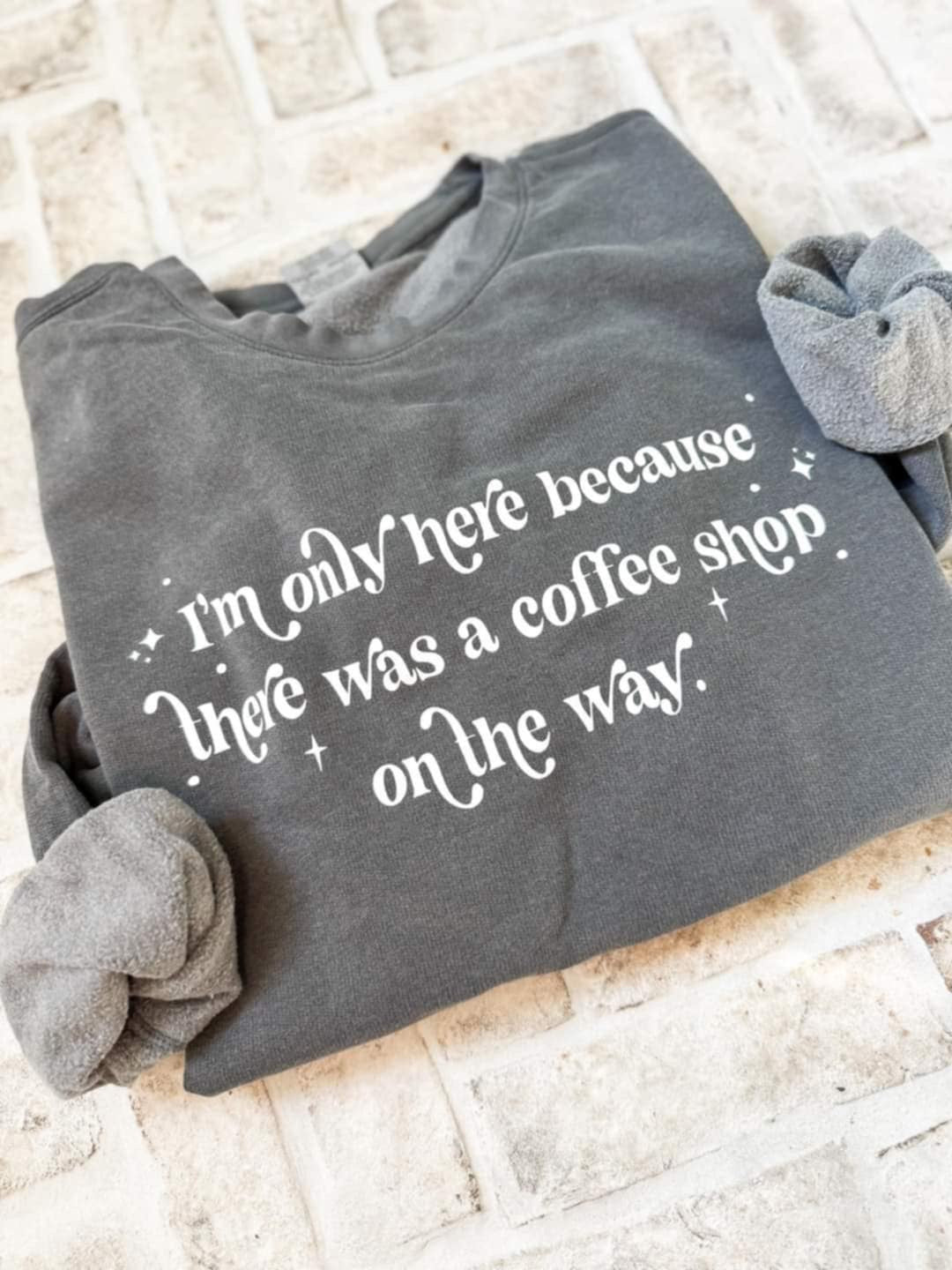 Coffee Shop on the way ADULT TEE OR PULLOVER
