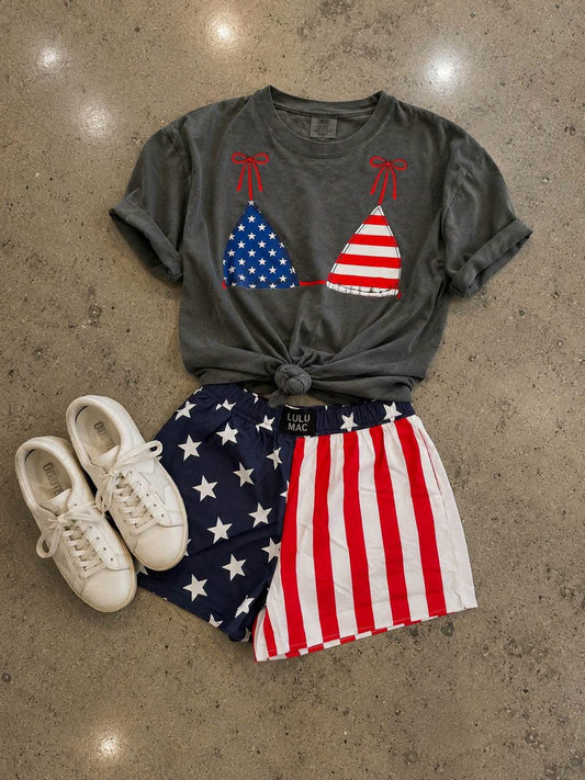 American Bikini Top Only Comfort Colors Tee