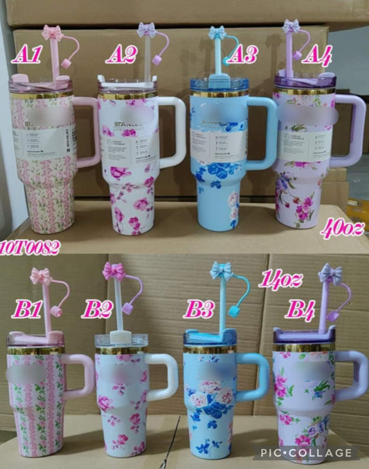 Stan Floral 40oz & matching 14oz