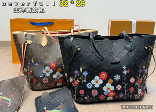 Vee Never One  Floral NF tote