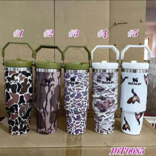 Stan Camo with built in straw Tumbler