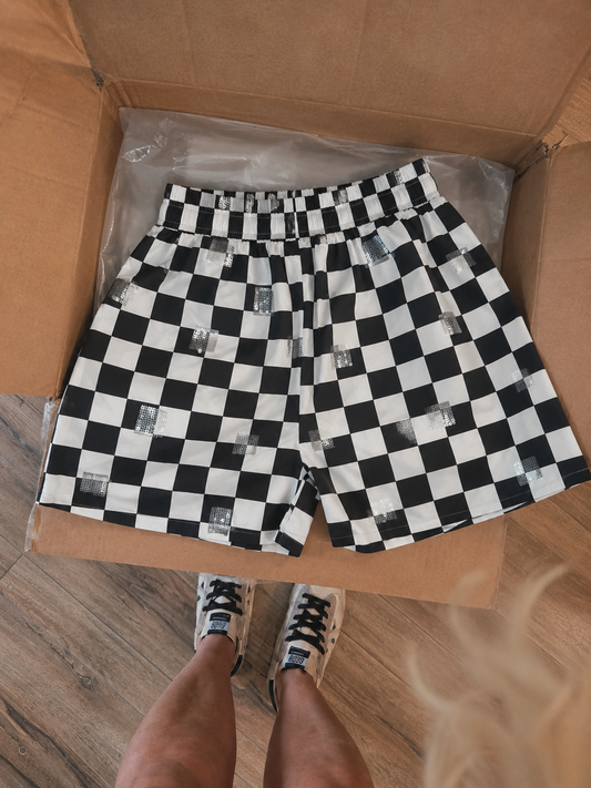 Checkmate Sparkle Shorts by SC Clothing [[custom]] *ARRIVAL MID JUNE*