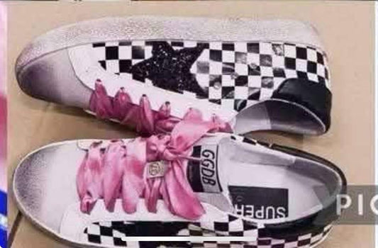 Checkered Golden shoe