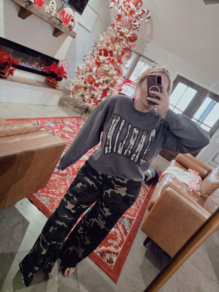 Army Camo Wide Leg Pants