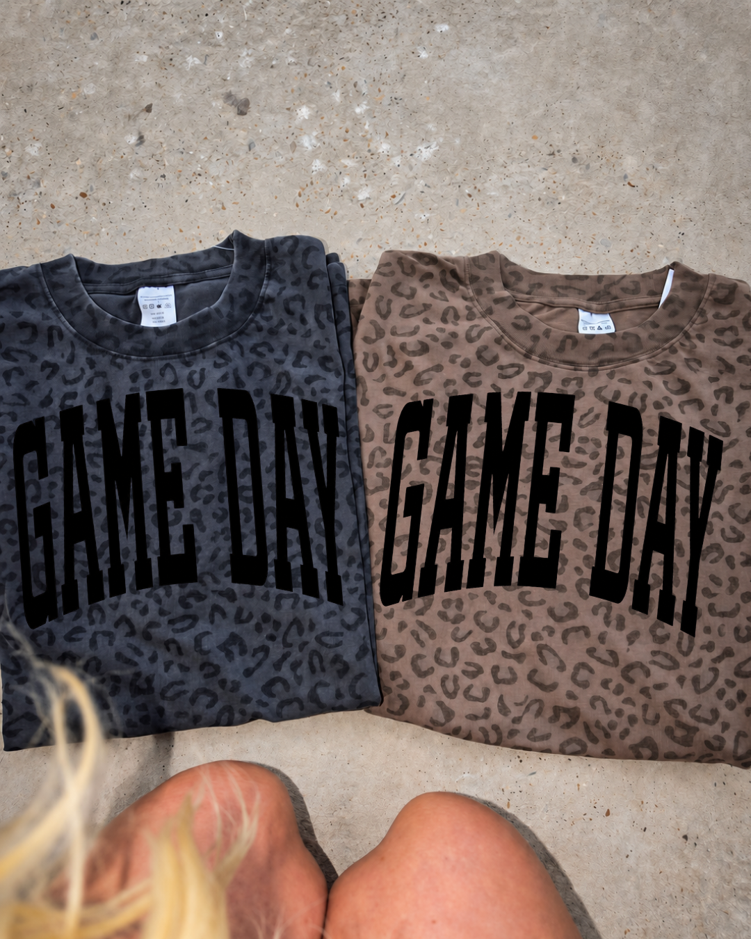 GAME DAY (black) {BROWN OR BLACK Leopard} Oversized Tee