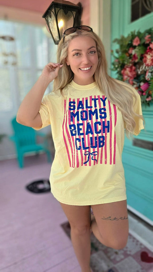 Salty Moms Beach Club Comfort Colors Tee