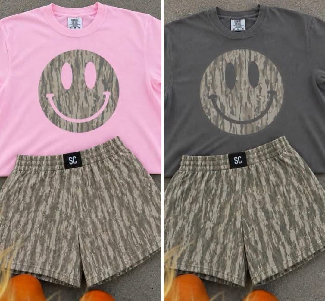 SC Exclusive River Bark Camo Smiley Comfort Colors Tee