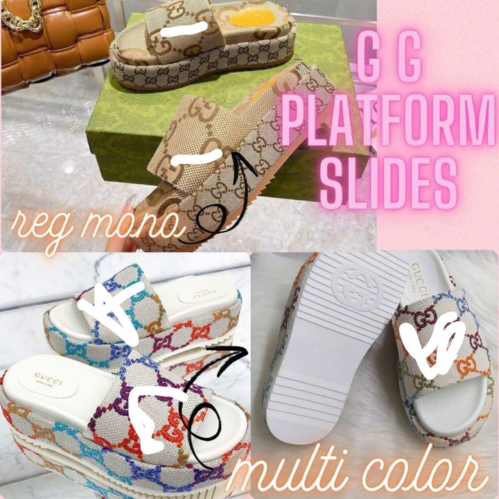 Double g platform sandal