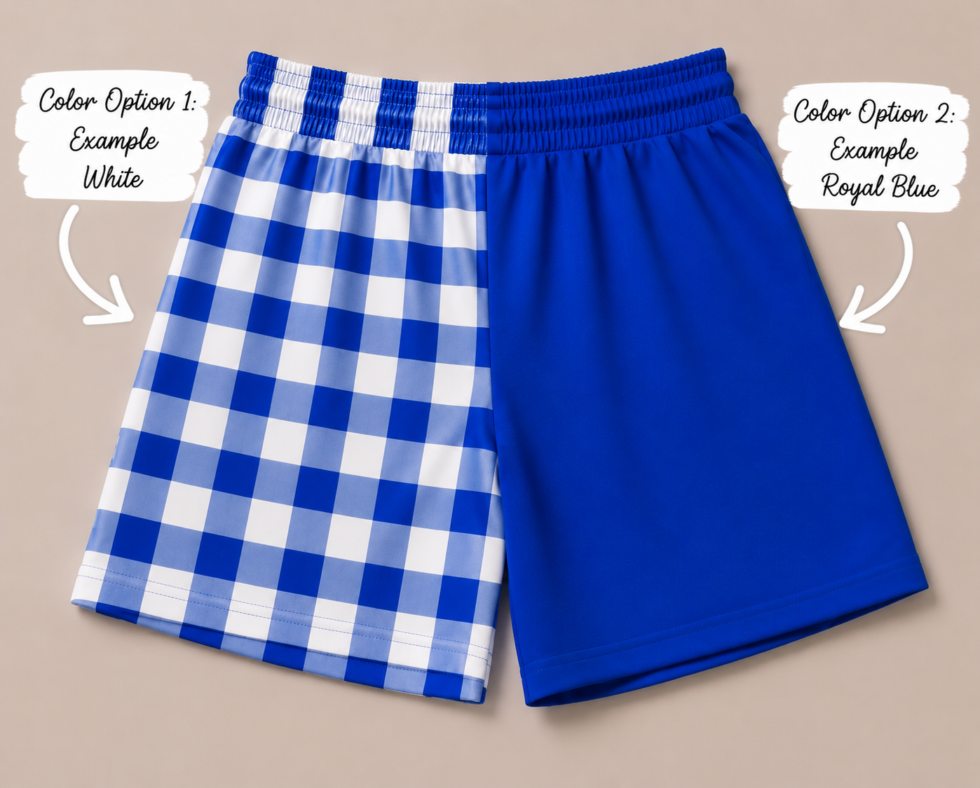 SC EXCLUSIVE custom Gingham Game Day Shorts {only} Arrival Mid August
