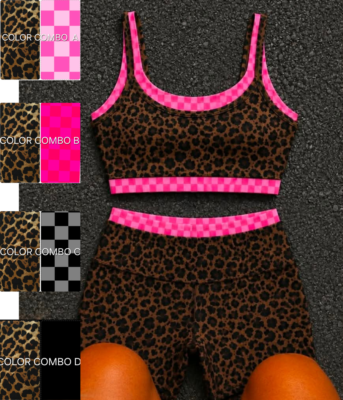 Wild Babes Layered Athletic TWO PIECE Set {Sports Bra + Shorts} Youth & Adult Pre order Delivering to you mid to late September SC Custom Piece