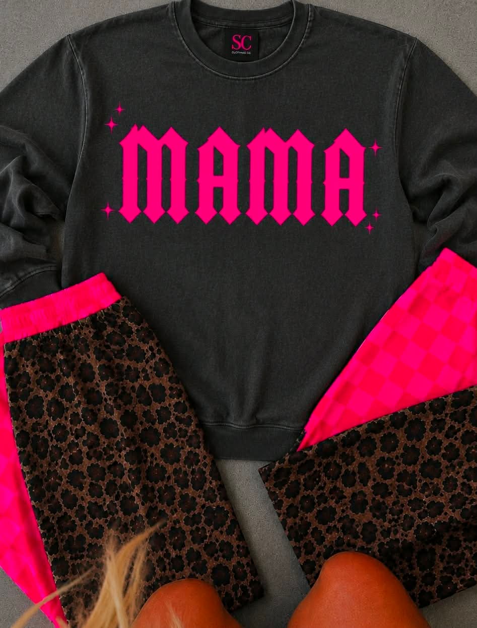 Mama Vibrant Pink Pullover Adult