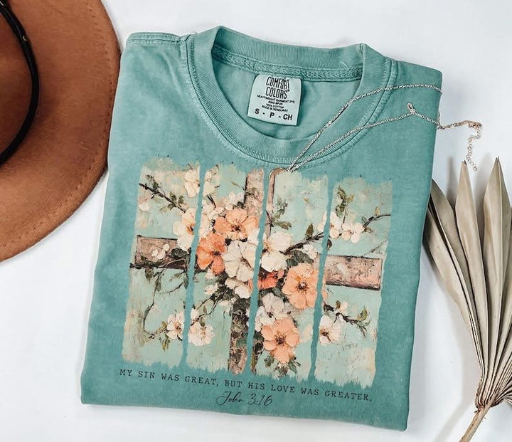 His love was greater ADULT TEE OR PULLOVER