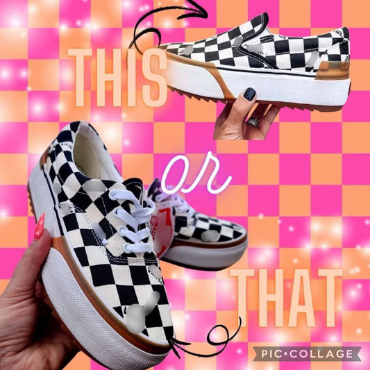 V platform shoes