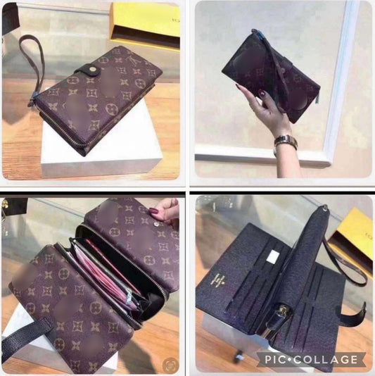 Vee fold wallet clutch