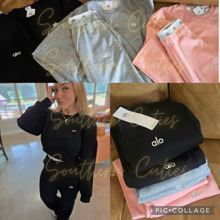 A lo straight leg pant & pullover set