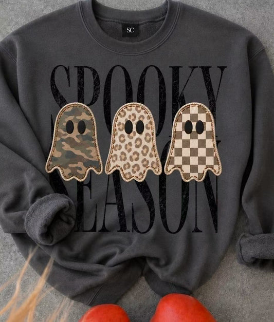 Spooky Season Camo Ghost Pullover