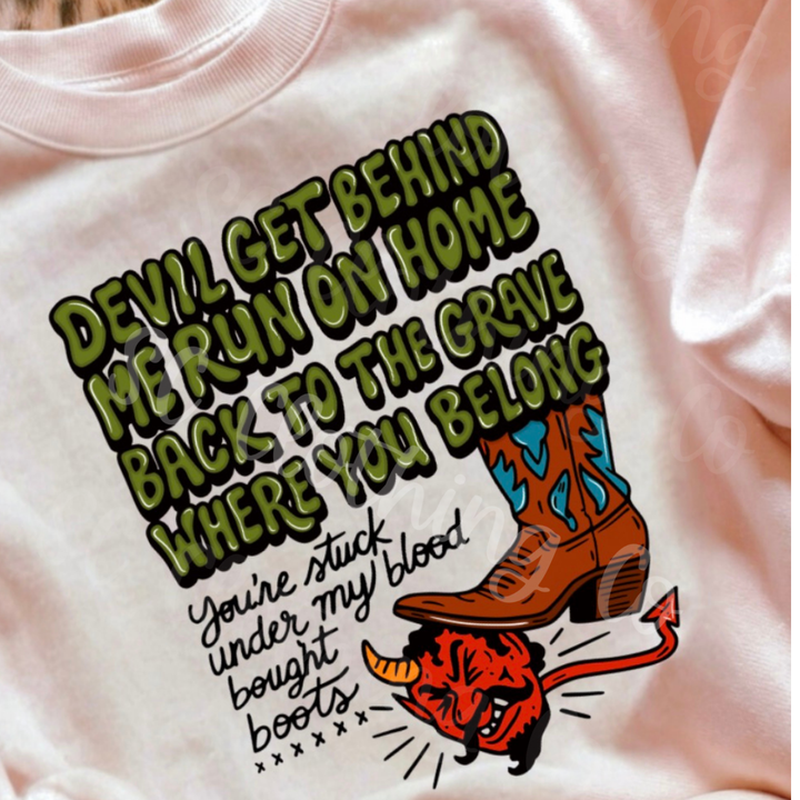 Devil get behind Comfort Color Tee