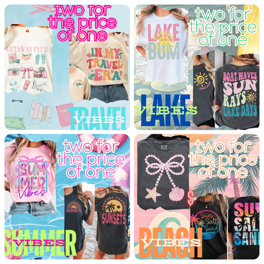 2 for the price of one graphic tee bundle!