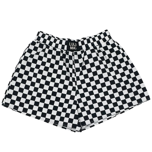 LULU MAC B+W Checkered Boxer Shorts