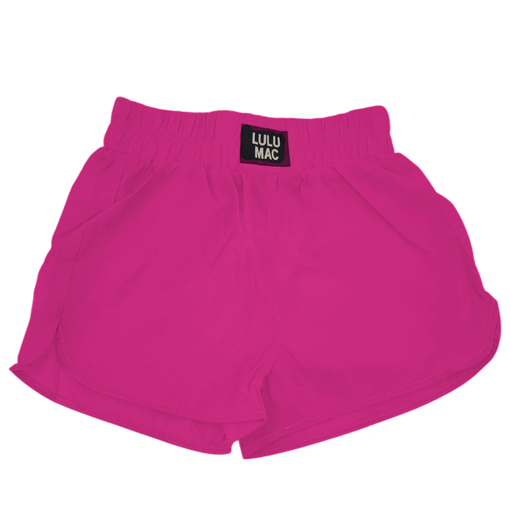 LU MAC KIDS HOT PINK SOLID SHORTS