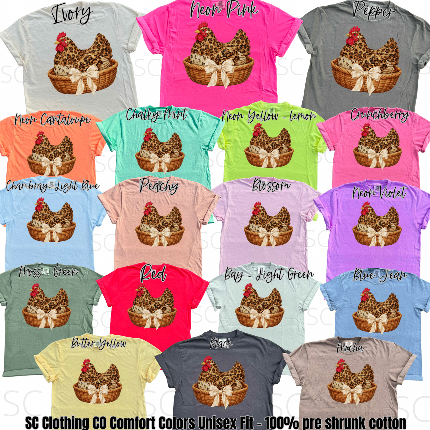 Leopard Chicken Basket Tee