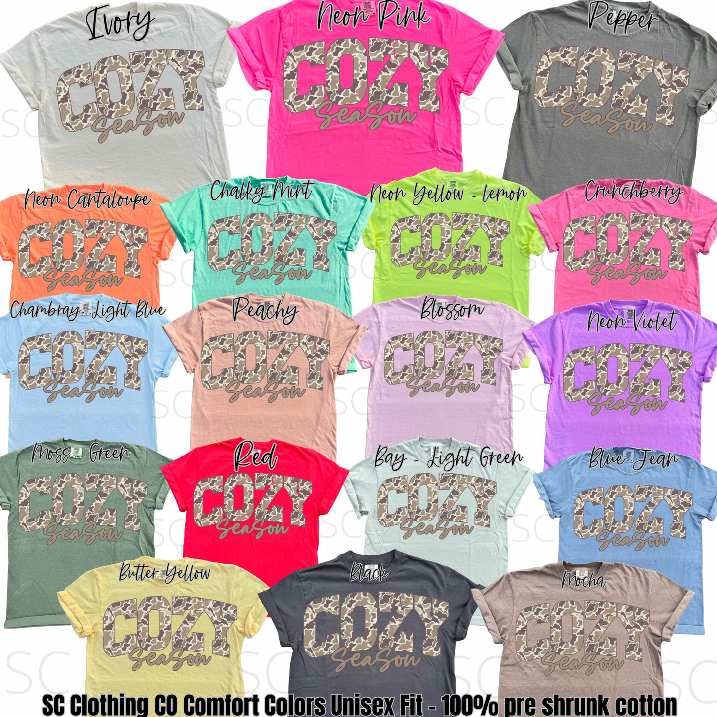 Camo Cozy Season Comfort Colors Tee