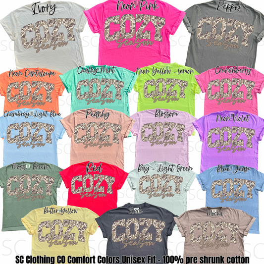 Camo Cozy Season Comfort Colors Tee