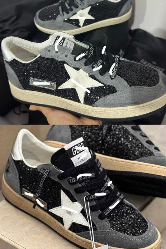 Golden tennis shoe