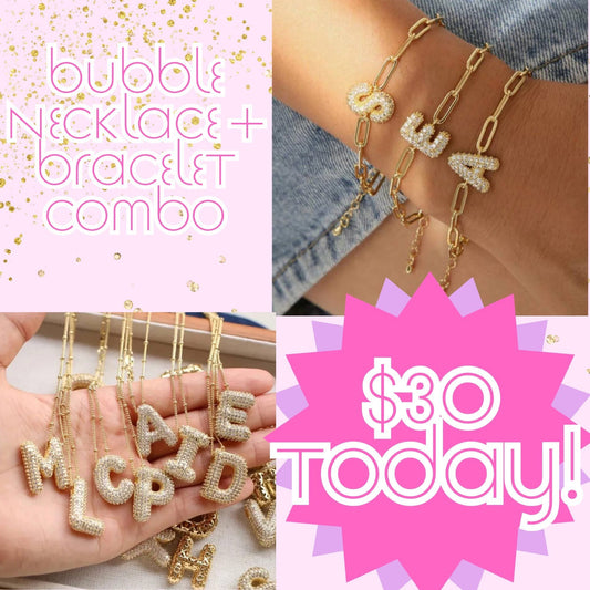 Bubble Necklace + Bracelet Combo