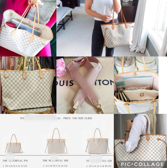 White Check NF never one Tote